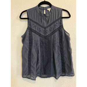 Hinge Women's Sleeveless Blouse - Gray